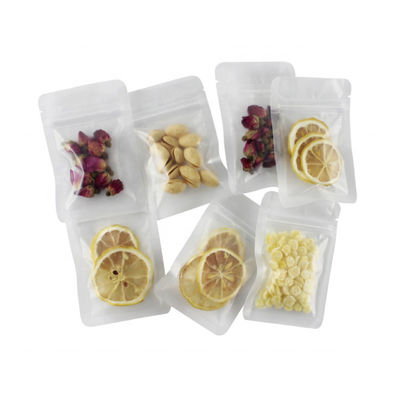 Poche de sac de conditionnement en plastique de tirette de Matte Frosted Flat pour la sucrerie d'écrous