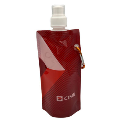 La coutume de empaquetage liquide en plastique pliante de la poche 300ML de sports en plein air a imprimé
