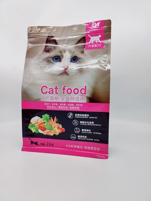 Matte Finishing Animal Feed Packaging met en sac 2.5-8 Mil Thick Cat Food Packaging