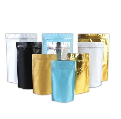 capacité 250g papier d'aluminium le support rescellable vers le haut du côté de sacs de café Gusseted avec la valve