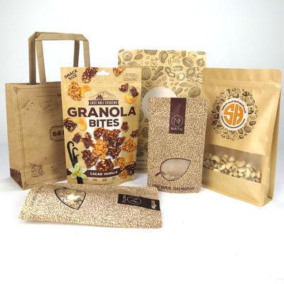 Le café clair zip-lock Bean Packaging Bag Recyclable Digital de fenêtre de Papier d'emballage a imprimé