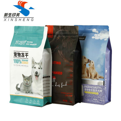 L'emballage alimentaire en plastique adapté aux besoins du client MOPP de chien de fond plat Cat Food Bag VMPET a stratifié