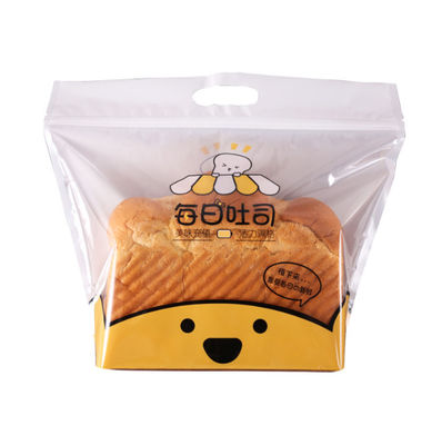Sachets en plastique en plastique de boulangerie de trou de poignée pour la taille de l'emballage 200G 300G de pain
