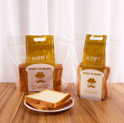 Sachets en plastique en plastique de boulangerie de trou de poignée pour la taille de l'emballage 200G 300G de pain