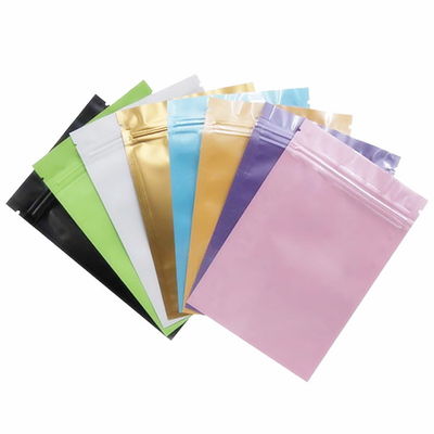 La poche rescellable plate du tirage en couleurs 12*18cm met en sac l'emballage de sac de serrure de fermeture éclair de papier d'aluminium