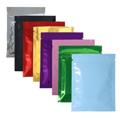 La poche rescellable plate du tirage en couleurs 12*18cm met en sac l'emballage de sac de serrure de fermeture éclair de papier d'aluminium