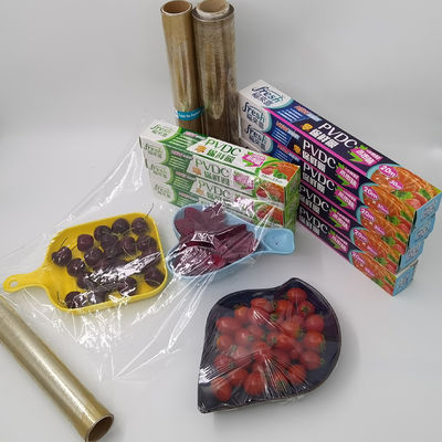 CHLORURES DE POLYVINYLIDÈNE empaquetant pour s'accrocher taille élevée de la barrière 30cm*30m d'enveloppe de rétrécissement de film