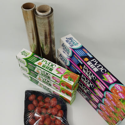 CHLORURES DE POLYVINYLIDÈNE empaquetant pour s'accrocher taille élevée de la barrière 30cm*30m d'enveloppe de rétrécissement de film