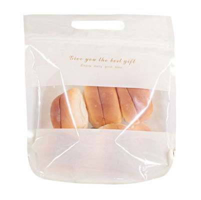 Norme faite sur commande d'OEM de sac d'emballage de pain de Logo Printing Stand Up Plastic avec la poignée