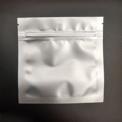 Poche en aluminium argentée de sac d'emballage alimentaire de CPP d'AL clair de fond plat avec la fermeture éclair rescellable