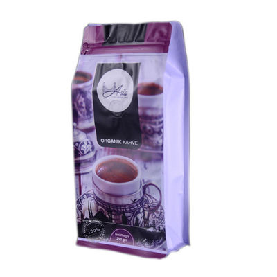 poche zip-lock de sac d'emballage de papier de fond plat emballage de 90*185mm pour le café