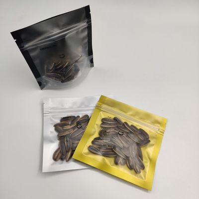 Poche en aluminium argentée de sac d'emballage alimentaire de CPP d'AL clair de fond plat avec la fermeture éclair rescellable