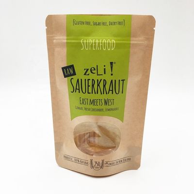 Le zip-lock écologique de papier d'emballage met en sac 12OZ des sacs de café du fond plat Papier d'emballage avec la valve