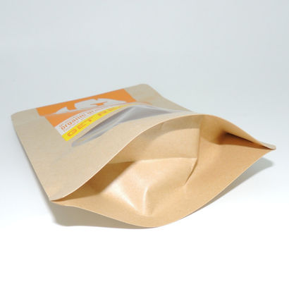 Poches de papier faites sur commande de nourriture de Logo Granola papier d'emballage 160*245mm avec la tirette supérieure