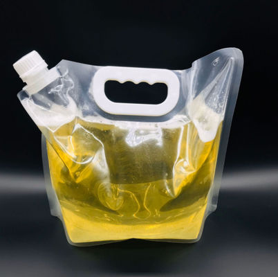 la poche liquide d'emballage de bière transparente de 3L 5L 6L met en sac avec la poignée de bec