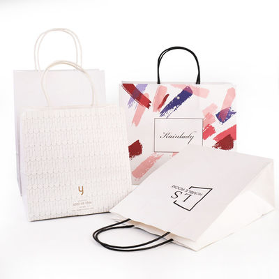 Le cadeau de papier de Papier d'emballage Carry Bags Drawstring Custom Printed met en sac 150g