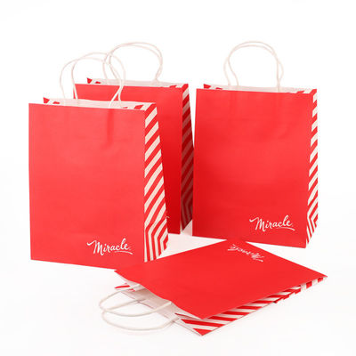 Le cadeau de papier de Papier d'emballage Carry Bags Drawstring Custom Printed met en sac 150g