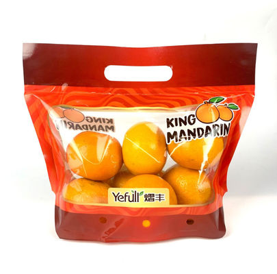 Poche adaptée aux besoins du client ISO9001 de sac de conditionnement en plastique de tirette de brouillard de PE de BOPP anti pour des fruits