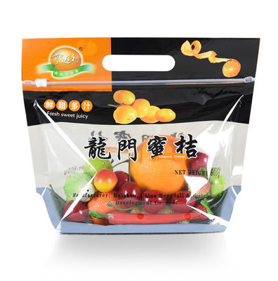 Poche adaptée aux besoins du client ISO9001 de sac de conditionnement en plastique de tirette de brouillard de PE de BOPP anti pour des fruits