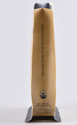 Papier d'emballage zip-lock de capacité des sacs de café de fond plat 50g-15kg avec la valve