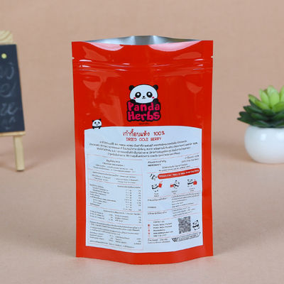 Sac zip-lock de papier d'aluminium du casse-croûte VMPET 100-300 microns de capacité adaptée aux besoins du client