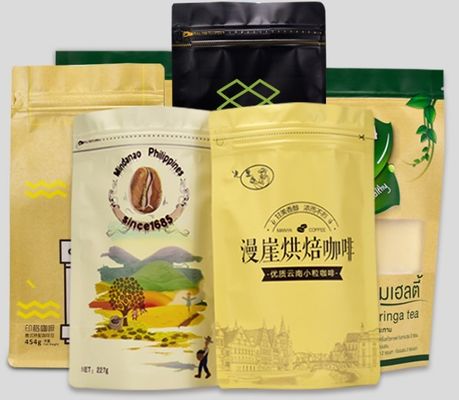 le café de serrure de la tirette 120mic tiennent le café en plastique Bean Packaging des poches VMPET