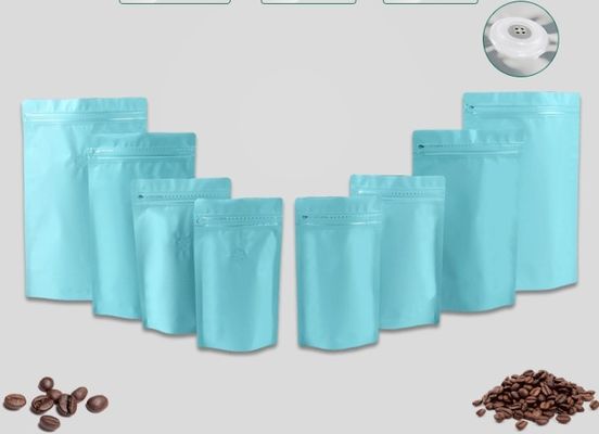 capacité 250g papier d'aluminium le support rescellable vers le haut du côté de sacs de café Gusseted avec la valve