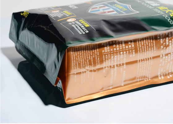 L'emballage alimentaire en plastique d'animal familier de festin de chien met en sac la capacité de 5kg 10kg avec la serrure de fermeture éclair de glisseur