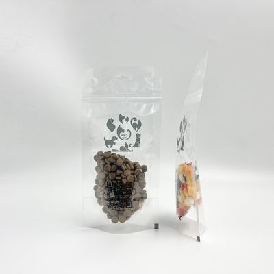 Code pulvérisant imprimant les sacs de empaquetage transparents de Mini Pet Food Treats Display