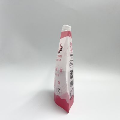 CMYK PE de 4 couches Juice Pouches Plastic Liquid Pouches fait sur commande avec le bec