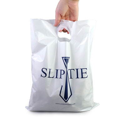 Le sac en plastique d'emballage de poignée a découpé le sac à provisions avec des matrices de sac avec propre logo