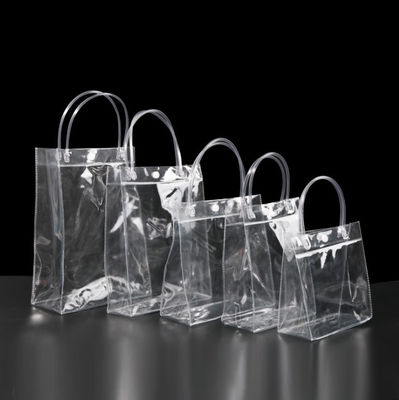 logo imprimé fait sur commande manipuler le sac à provisions en plastique translucide de PE
