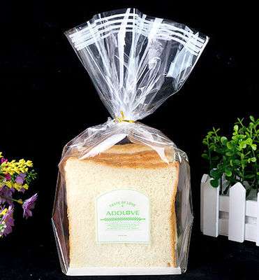 Le pain grillé imprimé fait sur commande de plastique de sac de pain de BOPP met en sac des sacs de pain de cellophane