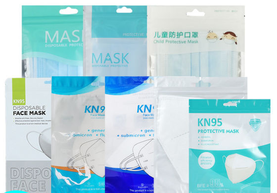 Sac de emballage en plastique jetable chirurgical fait sur commande 60mic de masque protecteur N95