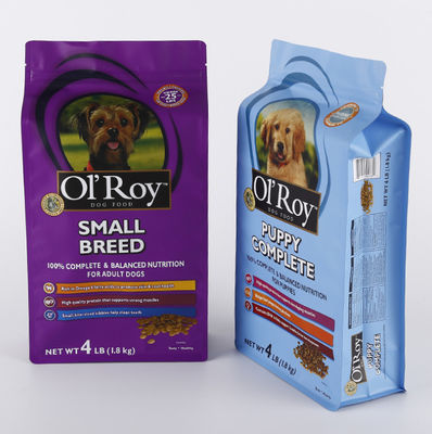 La gravure imprimant l'emballage alimentaire supérieur d'animal familier de tirette de fond plat met en sac 250g 500g