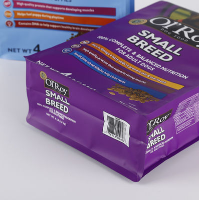 La gravure imprimant l'emballage alimentaire supérieur d'animal familier de tirette de fond plat met en sac 250g 500g