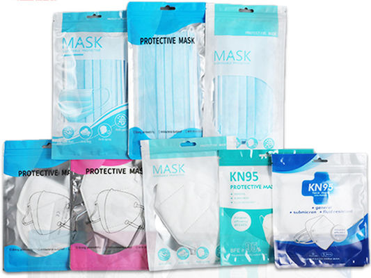 Poche en plastique jetable claire de tirette de masque protecteur réutilisable