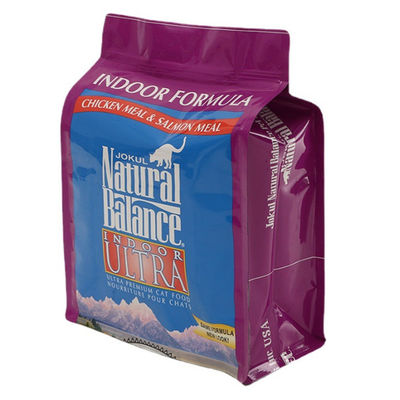 L'emballage alimentaire intérieur d'animal familier de fond plat de papier d'aluminium met en sac imperméable