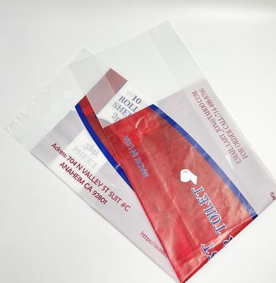 Impression faite sur commande avec les sacs de empaquetage de Rolles de toilette de poignée