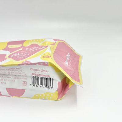 CMYK a imprimé le sac de papier d'aluminium de la serviette hygiénique des dames avec des autocollants