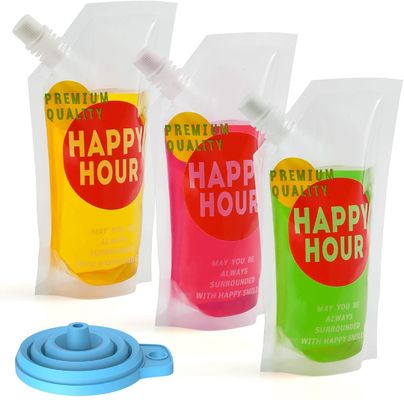 300 microns jaillissent l'impression en plastique de Juice Drink Bag Pouches Gravure
