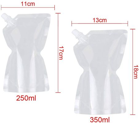 300 microns jaillissent l'impression en plastique de Juice Drink Bag Pouches Gravure