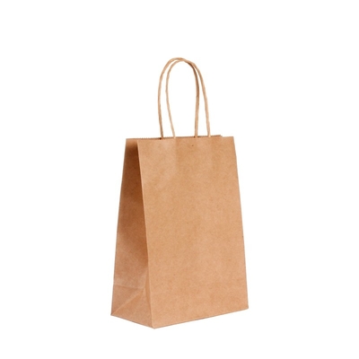 Sacs à provisions de transport de gravure recyclable vernissant le sac de papier d'emballage de plats à emporter
